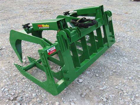 72″ Dual Cylinder Root Bucket Grapple Attachment With Grease Fittings