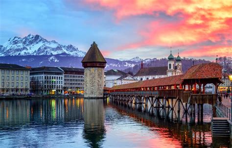 The Chapel Bridge Lucerne Switzerland The Oldest Wooden Covered Bridge