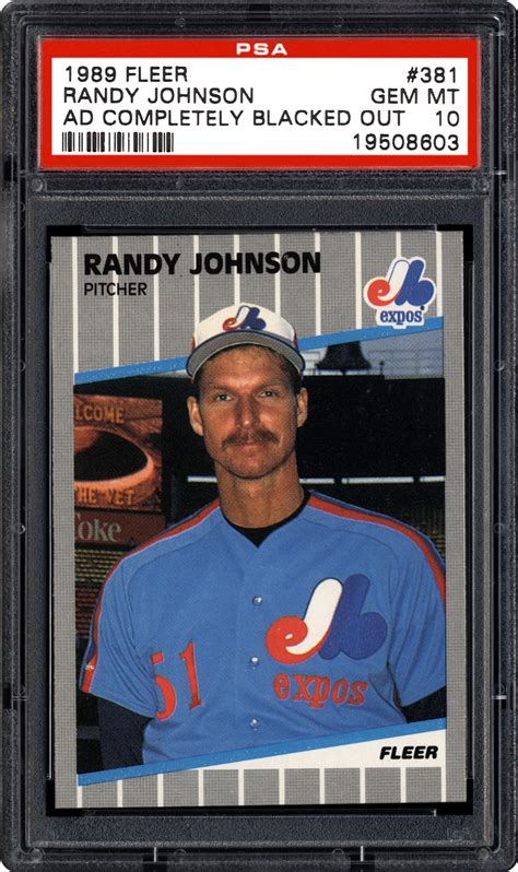 With 133 k's.he caught the eye of the baseball america folks for the first of 3 straight years, earning #3 prospect status. 1989 Fleer Randy Johnson (Ad Completely Blacked Out) | PSA CardFacts™