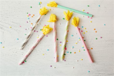 Icing Designs Diy Paper Straw Birthday Candle Cupcake Toppers
