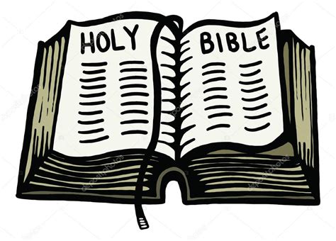 Doodle Dibujo De Una Biblia Abierta — Vector De Stock 73774353