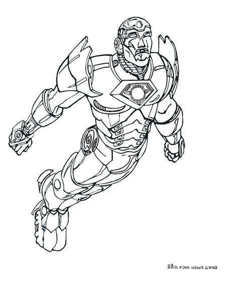 Iron Man Image A Colorier Super Heroes Zone