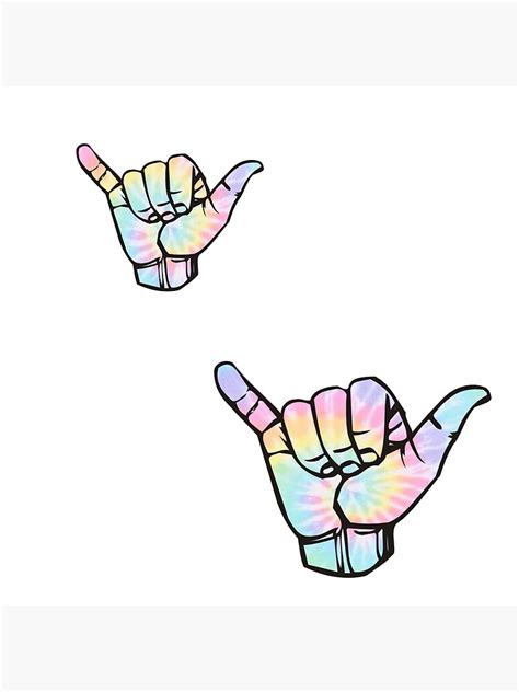 Tie Dye Shaka Sticker Pack Poster By Maddieatherton Redbubble