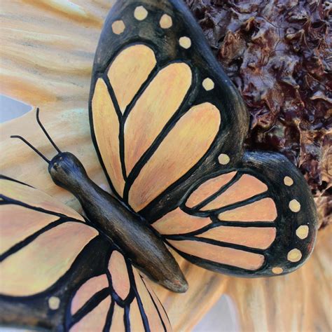 Sunflower And Butterfly Cremation Urn Sculpture The Grief