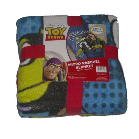 Disney Toy Story Toddler Or Twin Bed Microplush Raschel Fleece Blanket
