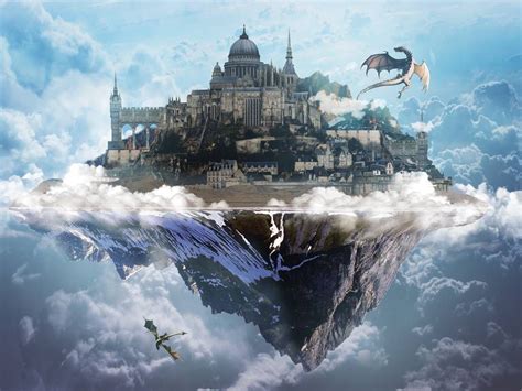 Flying City By Artandjoy On Deviantart Fantasy City Fantasy Castle