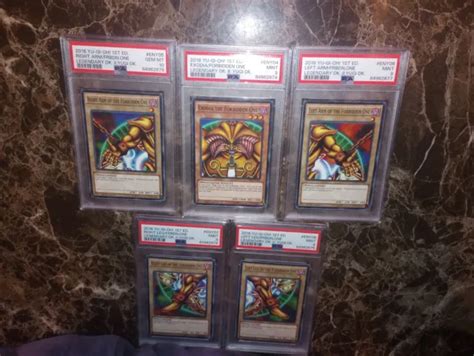 Yu Gi Oh Exodia The Forbidden One 5 Card Set Ldk2 Eny Psa 9 One Gem Psa 10 49999 Picclick