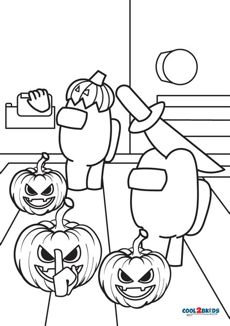 Among Us Halloween Kleurplaten Gratis Printen Voor Kinderen