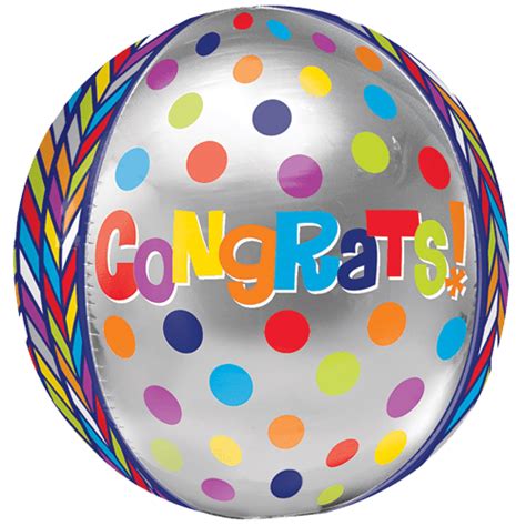 16 Orbz Congrats Congratulations Foil Balloon