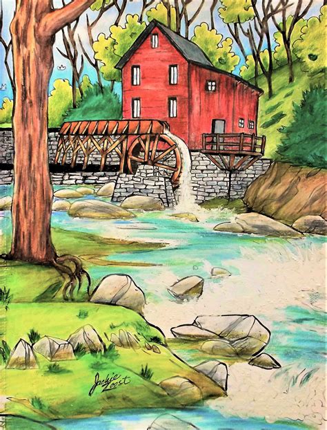 Colorist Jackie Zoost. From " Country Life " by Arkady Roytman. Done with Prisma pencils ...
