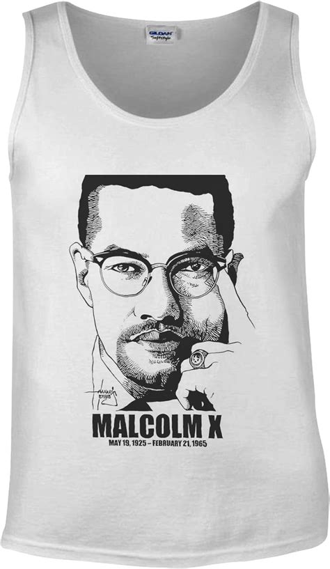 Nisabellaltd Malcolm X Shabazz Muslim Anti Racism White Men Vest Tank Top S At Amazon Mens