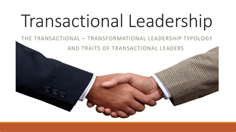 The power of transactional leaders comes from their formal authority and responsibility in the organization. Transactional Leadership