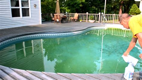 Cleaning up a dark green pool without draining may not be optimal, but if you are unable to drain the pool, here are some tips on how to successfully restore blue pool water. How To Clean A Green Swimming Pool - YouTube