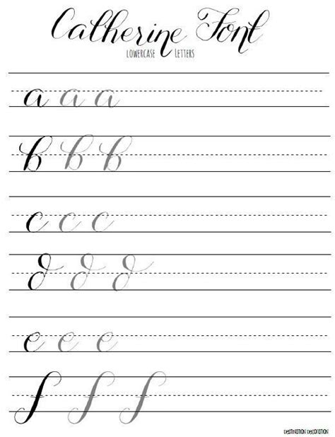 Modern Calligraphy Practice Worksheets Lowercase And Uppercase