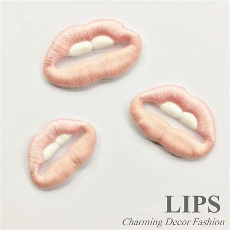 Fflacell Kissing Patch Clothing Accessories Lip Embroidery Applique