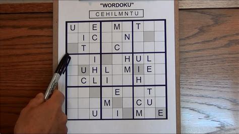 Sudoku Wordoku Puzzle With Letters Youtube