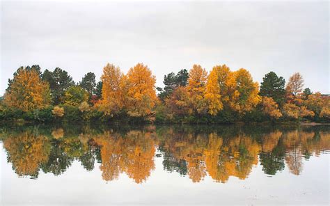 Autumn At The River Mac Wallpaper Download Allmacwallpaper