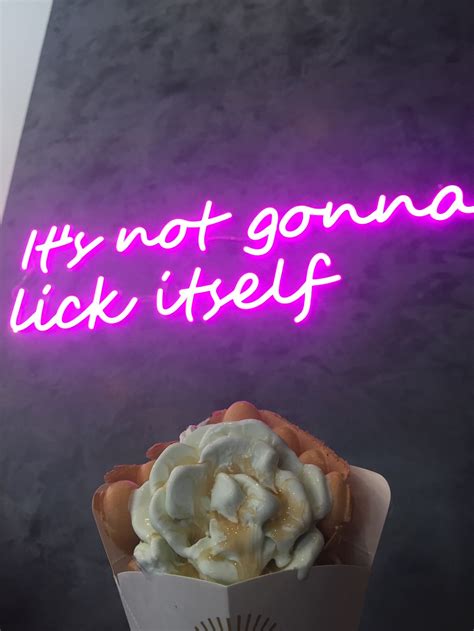 it s not gonna lick itself quote led neon sign aesthetic etsy