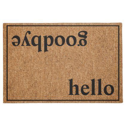 Shop from a wide range of front door mats, bathmats & floor mat designs available in colours & sizes. Hello Goodbye Modern Custom Family Doormat | Zazzle.com ...