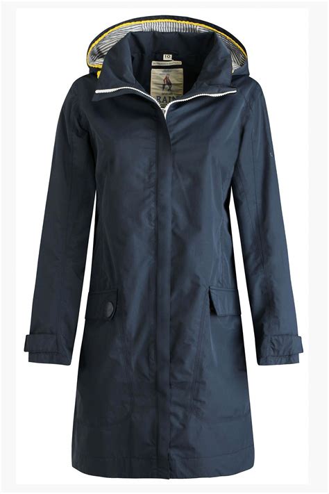 flattering practical seasalt raincoat for women lightweight and knee length waterproof