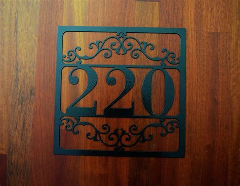Metal Outdoor Home Address Sign Personalized House Number Plaque