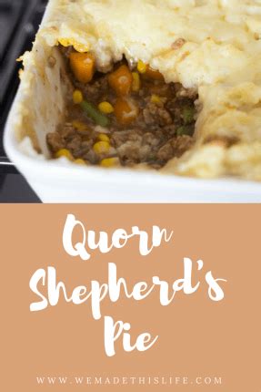 Plunge your spoon into a shepherd's pie with creamy mash and flavourful lamb mince. Recipe: Easy Quorn Shepherd's Pie - We Made This Life