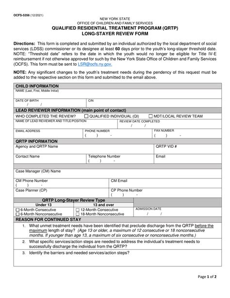 Form Ocfs 5356 Fill Out Sign Online And Download Printable Pdf New