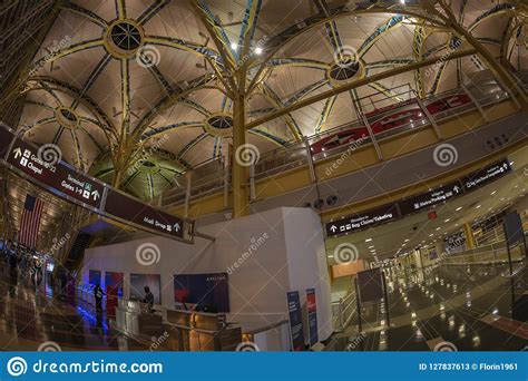 Inside In Ronald Reagan National Airport Editorial Stock Photo Image