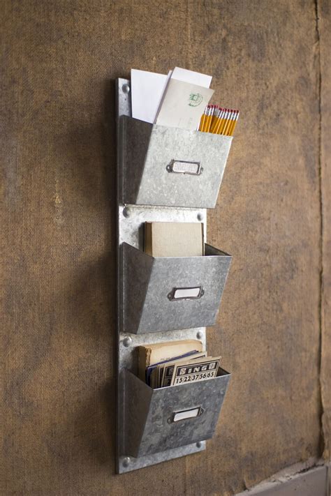 Shop 69 top mail holder and earn cash back all in one place. Three Pocket Vertical Galvanized Organizer | Home office ...