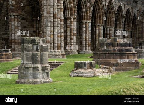 The Ruins Of Whitby Abbey On The Coast Of North Yorkshire England