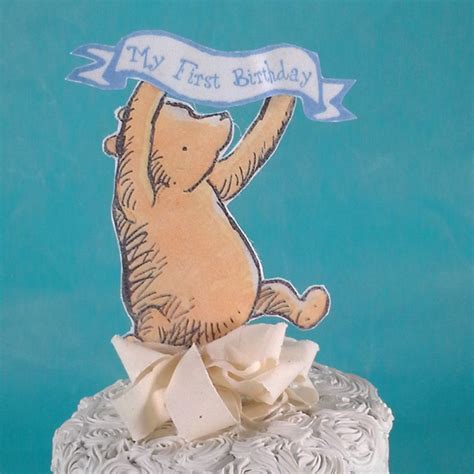 Classic Pooh Bear Cake Topper Fabric Winnie The Pooh Birthday Party Decoration D093 Winnie The