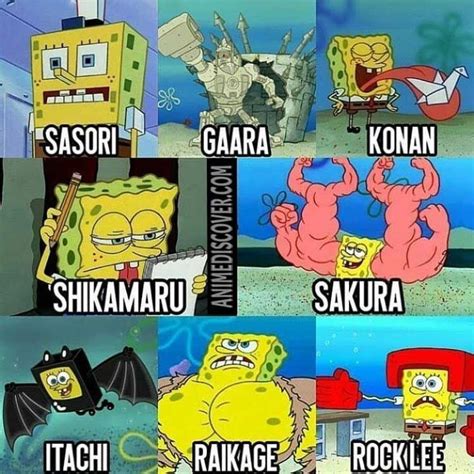 Spongebob Naruto Meme