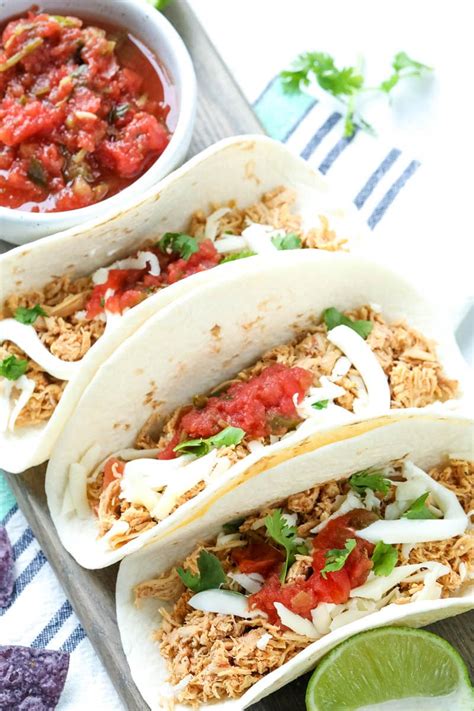 4 Ingredient Crock Pot Chicken Tacos All Things Mamma