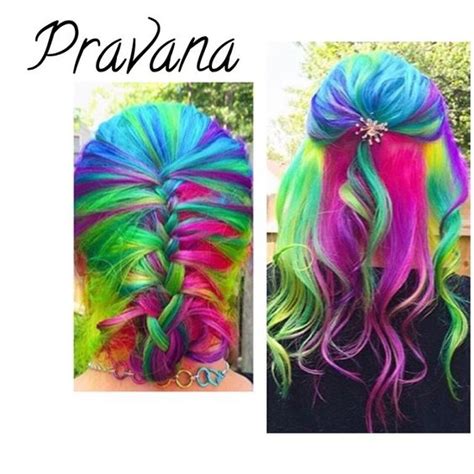 Vibrant Colorful Hair Created Using Pravana Chromasilk Vivids Locked