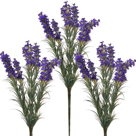 Pany floral corp even though we don't sell fake flowers at fly me to the moon, i admit. Set of 3 Artificial 35cm Lavender Plants With Dark Purple ...