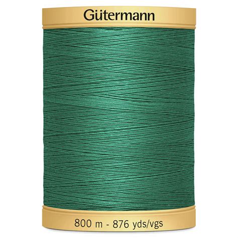 Gutermann Natural Cotton 800m Shade 8244 Green Fabric Favourites