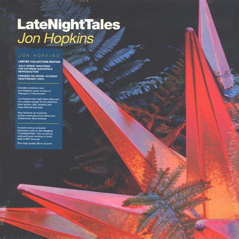 Jon Hopkins Late Night Tales 2lpmp3 180g Gatefold 2lp