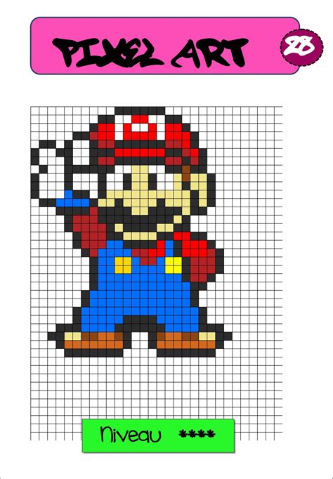 Pixel Art Mario A Imprimer Id Es Et Designs Pour Vous Inspirer En