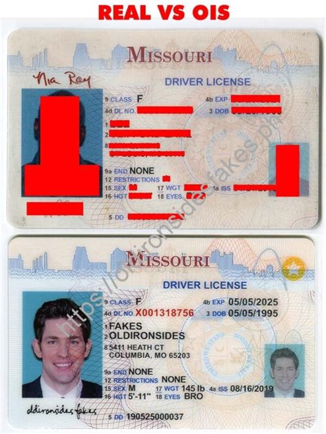 Missouri Driver License Old Mo U21 Oldironsidesfakes Ph