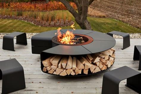 Barbacoa Brasero Erebus Chill Out In Modern Outdoor Fireplace Outdoor Fire Pit Designs