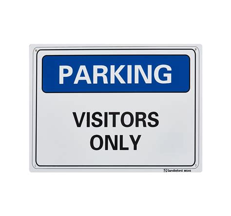 Medium Sign Visitors Parking Only Sandleford
