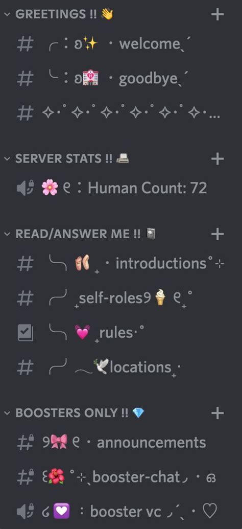 Discord Server Layout Discord Discord Channels Aesthetic Template