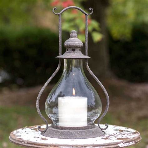 Sydney Vintage Candle Lantern Rustic Charm Glass Chimney Lighting
