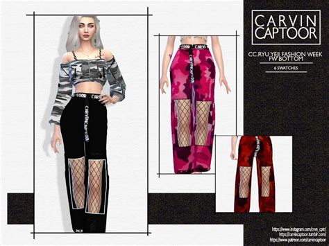 Штаны от Carvin Captoor Одежда Моды для Sims 4
