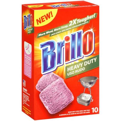 Brillo Heavy Duty Steel Wool Soap Pads 10 Ct Steel