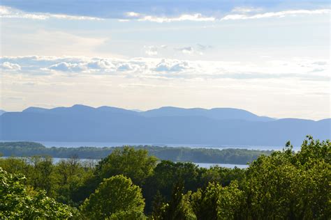 View Of The Adirondack Mountains From Overlook Park In South Burlington