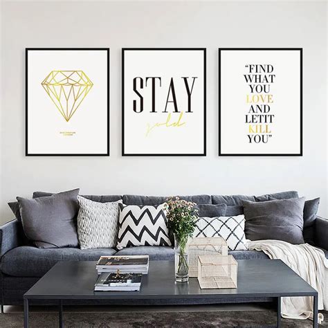 Modern Minimalism Diamond Quotes Poster A4 Canvas Print Wall Art