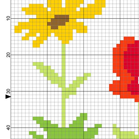 Large easy to read charts, no need to enlarge, you can print them in any size you want charted for 14 count fabric. Charts Club Members Only: Country Flowers Cross Stitch ...