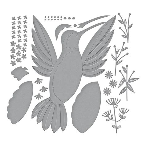Spellbinders Bibis Hummingbirds Collection Hummingbird Card