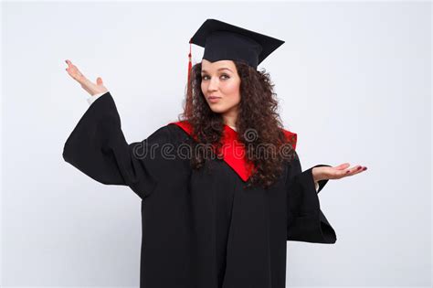 Female Student In Graduation Gown Stock Image Image Of Person Studio